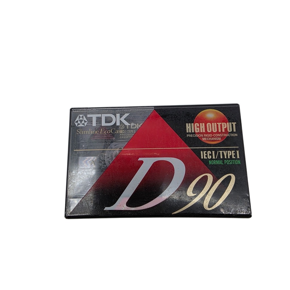 TDK D90 Dynamic Audio Cassette‎ Tape IEC Type I Normal Bias 90 Min Blank Sealed